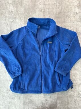 Columbia Women's Plus Size 2XL Fleece Jacket Size Medium Blue women Long Sleeve